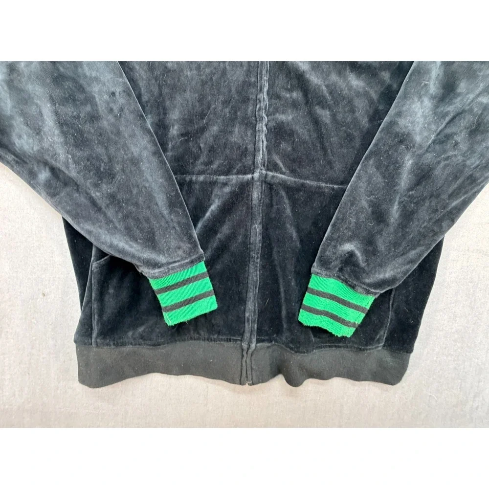 Youth Phat Farm Zip Up Jacket Black Green Size Large 14/16